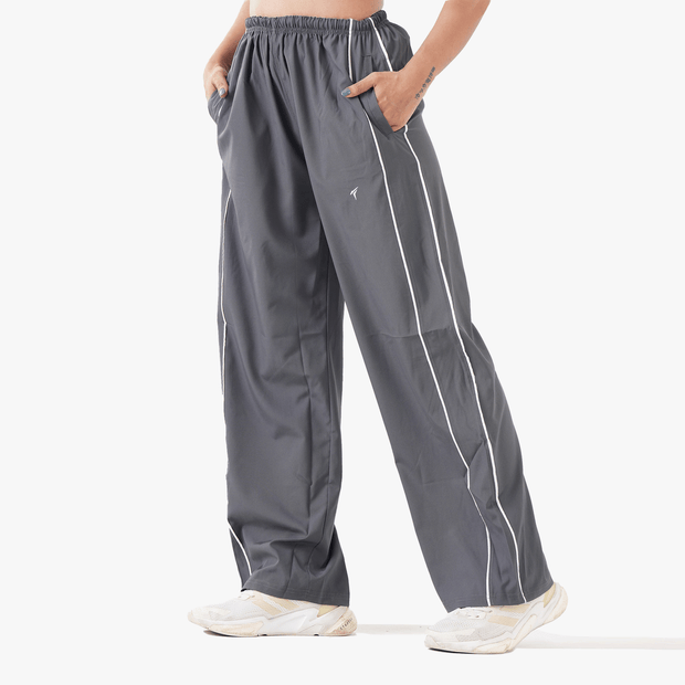 Tf-Premium Grey Wide Leg Double Piping Bottoms
