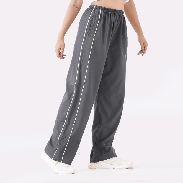 Tf-Premium Grey Wide Leg Double Piping Bottoms