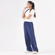 Tf-Premium Navy Wide Leg Double Piping Bottoms
