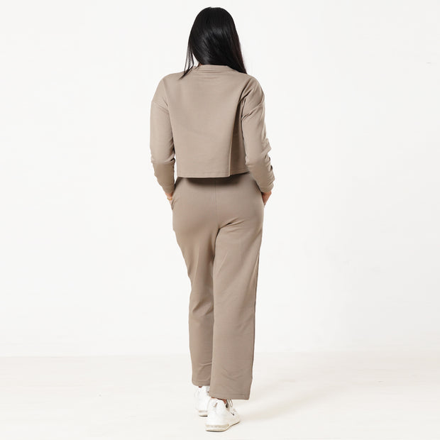 Tf-Premium Brown Scuba Cotton Tracksuit