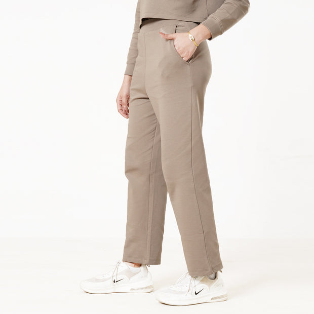 Tf-Premium Brown Scuba Cotton Tracksuit