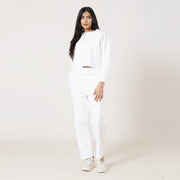Tf-Premium White Scuba Cotton Tracksuit