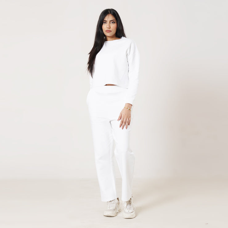 Tf-Premium White Scuba Cotton Tracksuit