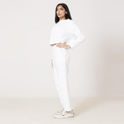 Tf-Premium White Scuba Cotton Tracksuit