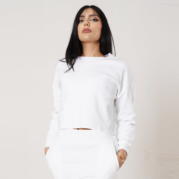 Tf-Premium White Scuba Cotton Tracksuit