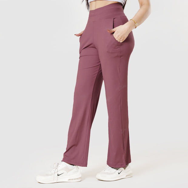 Tf-Dull Maroon Everyday Exclusive Ribbed Pants