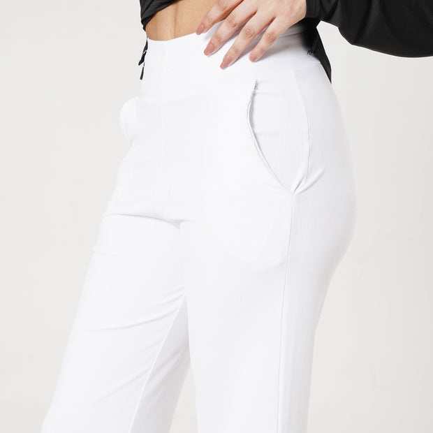 Tf-White Everyday Exclusive Ribbed Pants
