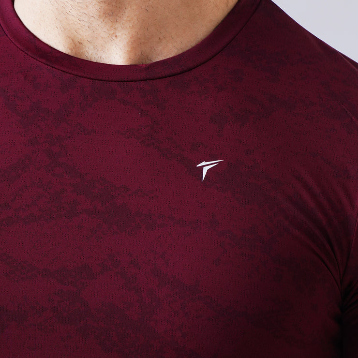 Tf-Ultimate Maroon Training Camouflage Tee