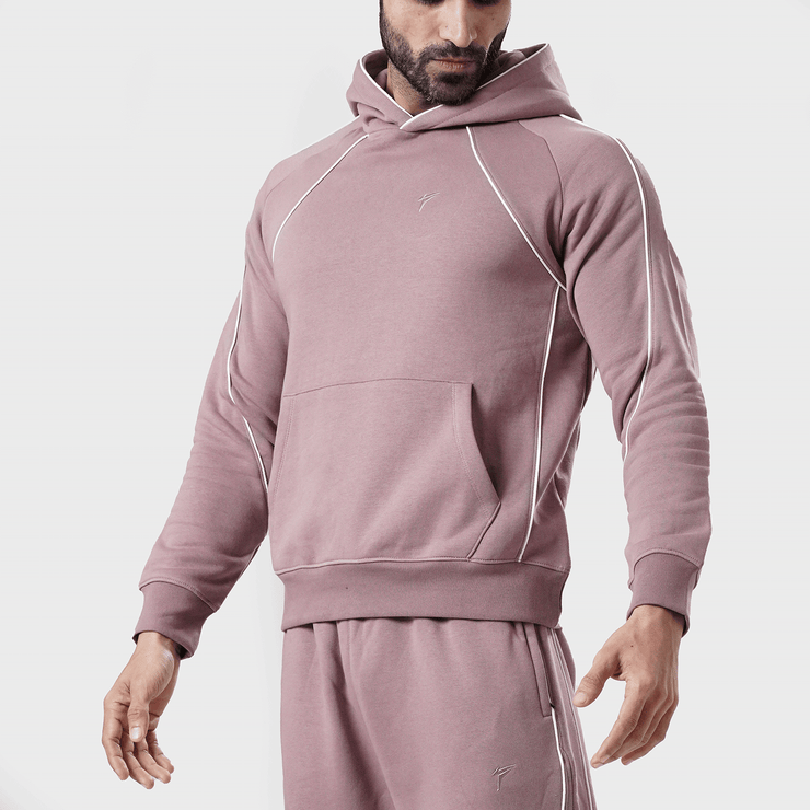 Tf-Premium Mauve Stone Essential Multi Piping Hoodie