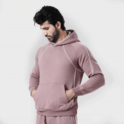 Tf-Premium Mauve Stone Essential Multi Piping Hoodie