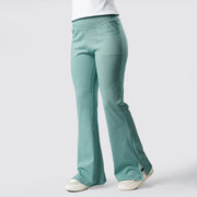 Tf-Premium Green High Waisted Flare Cut Leggings