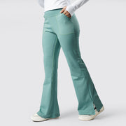 Tf-Premium Green High Waisted Flare Cut Leggings