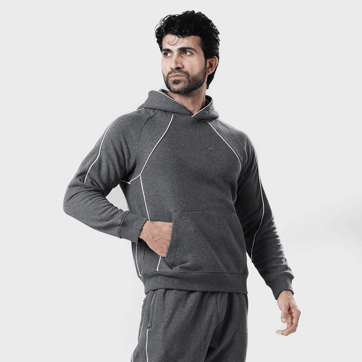 Tf-Premium Charcoal Essential Multi Piping Hoodie
