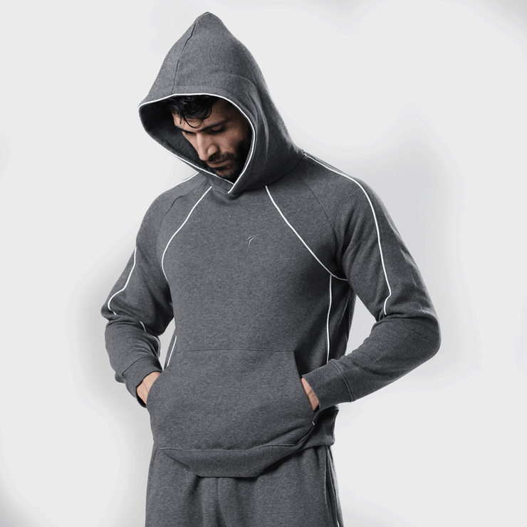 Tf-Premium Charcoal Essential Multi Piping Hoodie