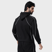 Tf-Premium Black Essential Multi Piping Hoodie