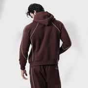 Tf-Premium Brown Essential Multi Piping Hoodie