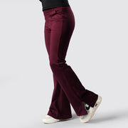 Tf-Premium Maroon High Waisted Flare Cut Leggings