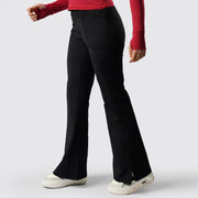 Tf-Premium Black High Waisted Flare Cut Leggings