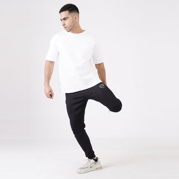 Tf-Premium Scuba White Half Sleeve Heavy GSM Pocket Top
