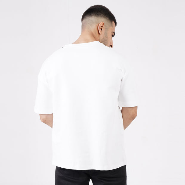 Tf-Premium Scuba White Half Sleeve Heavy GSM Pocket Top