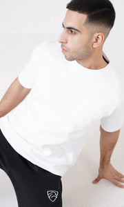 Tf-Premium Scuba White Half Sleeve Heavy GSM Pocket Top