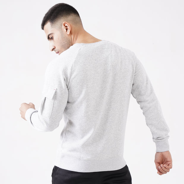 Grey Teefit Athletics Sweatshirt Pocket Top
