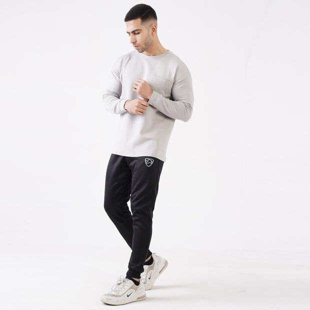 Tf-Premium Scuba Grey Full Sleeve Heavy GSM Pocket Top