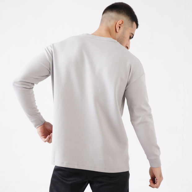 Tf-Premium Scuba Grey Full Sleeve Heavy GSM Pocket Top