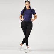 Premium Navy Women Half Sleeve Performance Tee