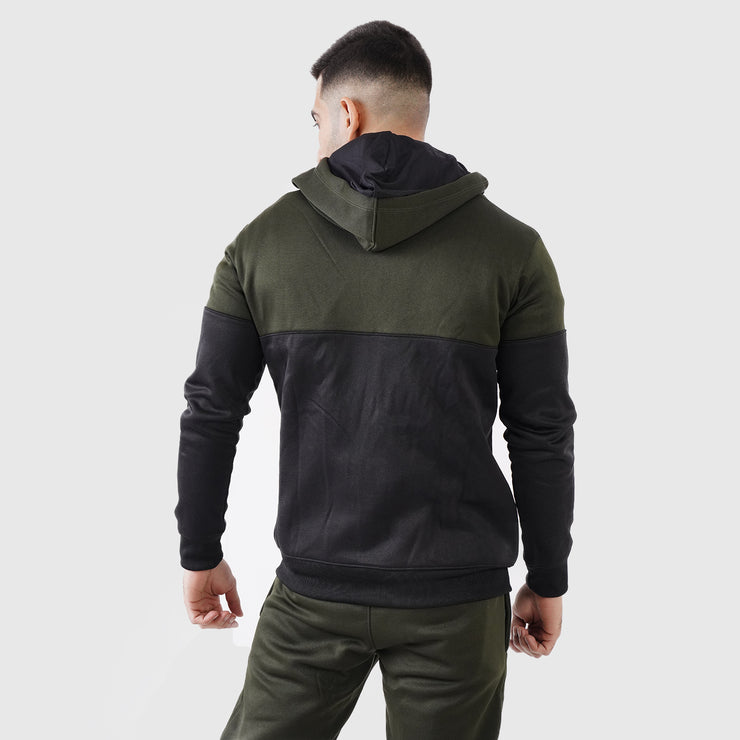 Olive/Black Straight Cut Tracksuit