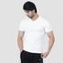 Tf-Premium White Muscle Fit V-Neck Prime Tee