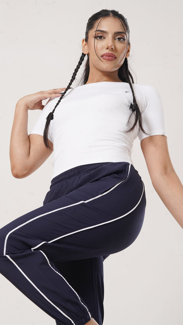 Tf-Premium Navy Double Piping Micro Bottoms