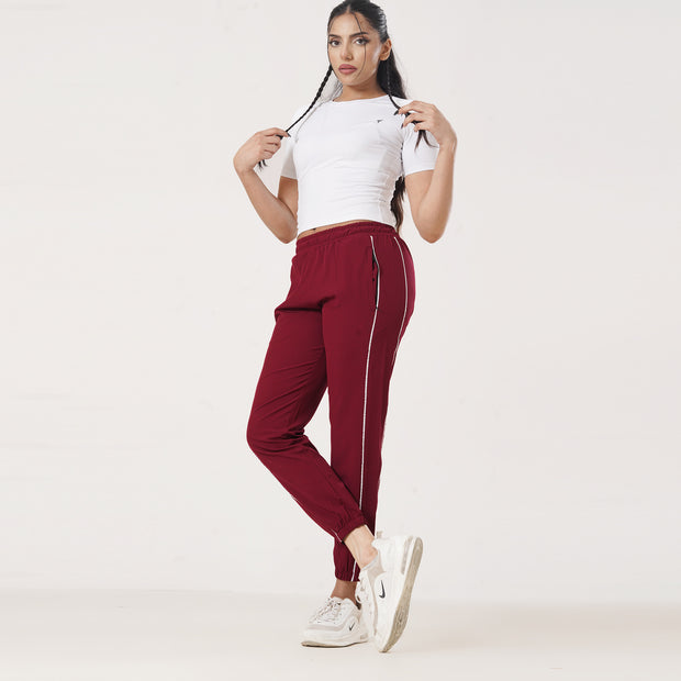 Tf-Premium Maroon Double Piping Micro Bottoms