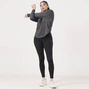 Tf-Premium Charcoal Full Sleeve Women Mesh Tee