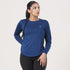 Tf-Premium Imperial Blue Full Sleeve Women Mesh Tee