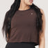 Tf-Ultra Premium Brown Women Sleeveless Top