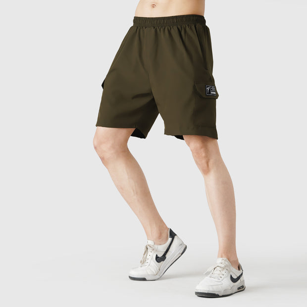 Tf-Olive Green Training Micro Cargo Shorts