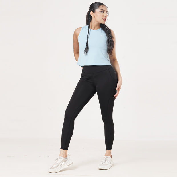 Tf-Ultra Premium Pretty Blue Women Sleeveless Top