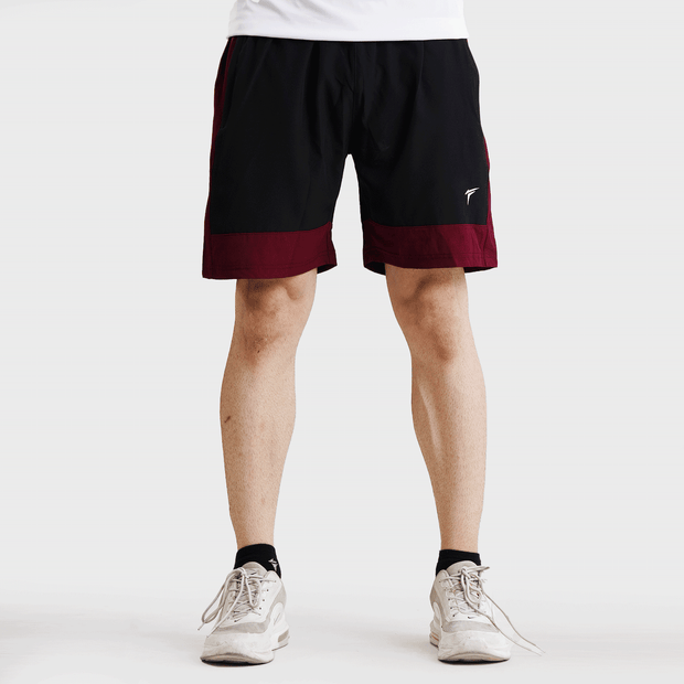 Tf-Black AERO Training Micro Shorts With Maroon Panels
