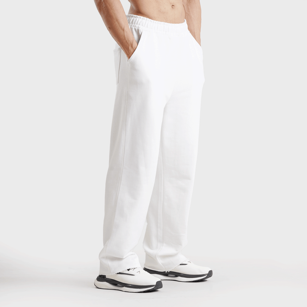 Tf-White Heavy GSM Terry Flow Bottoms