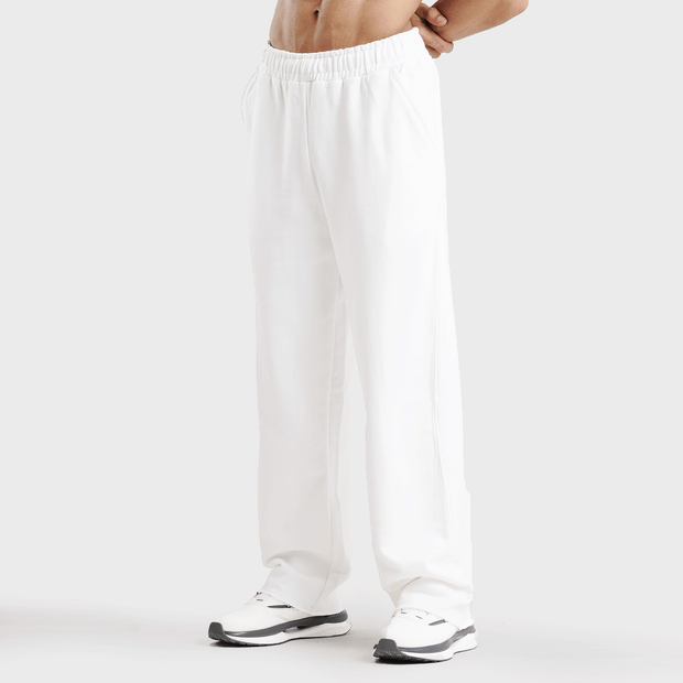 Tf-White Heavy GSM Terry Flow Bottoms