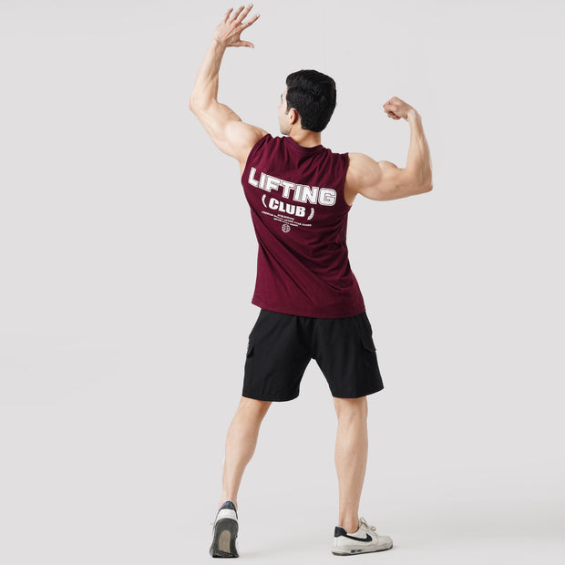 Tf-Maroon Lifting Club Sleeveless Top