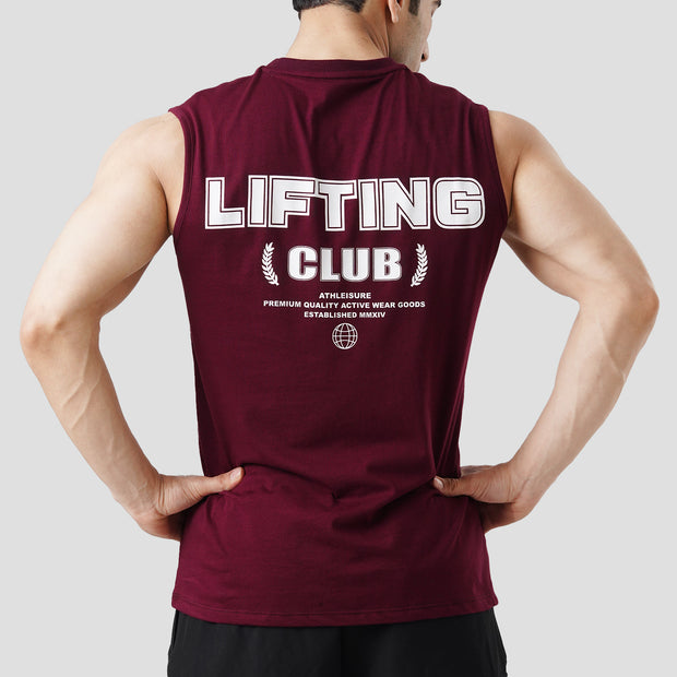 Tf-Maroon Lifting Club Sleeveless Top
