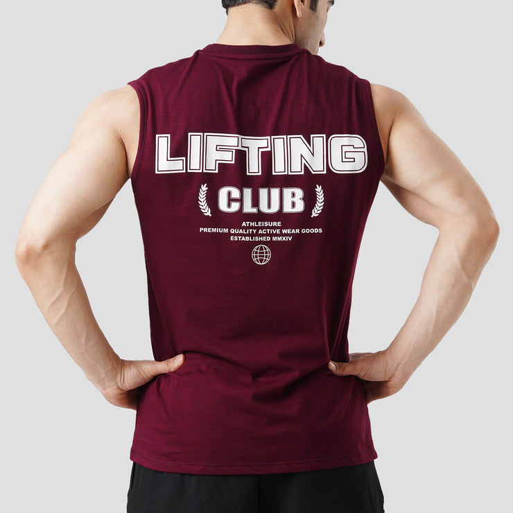Tf-Maroon Lifting Club Sleeveless Top