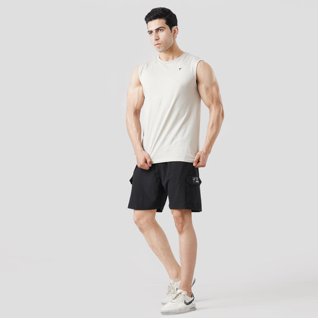 Tf-Sand Beige Lifting Club Sleeveless Top