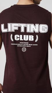Tf-Dark Brown Lifting Club Sleeveless Top