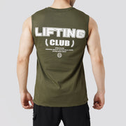 Tf-Olive Green Lifting Club Sleeveless Top