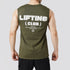 Tf-Olive Green Lifting Club Sleeveless Top