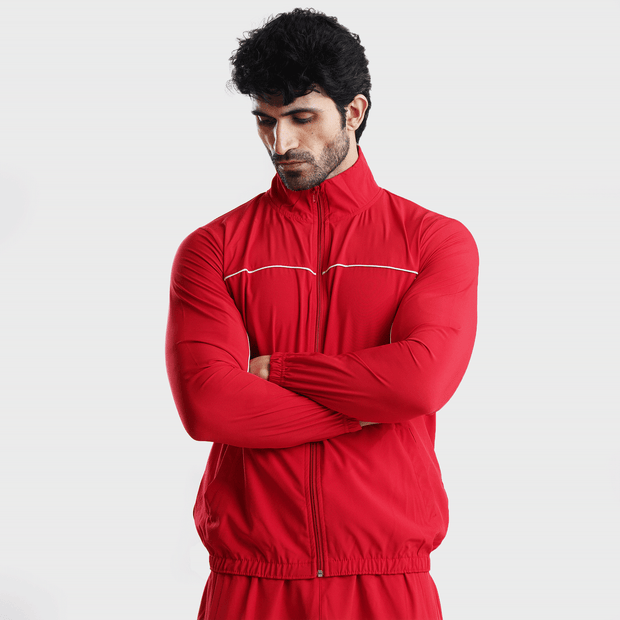 Tf-Premium Red Running Piping Jacket V2.O
