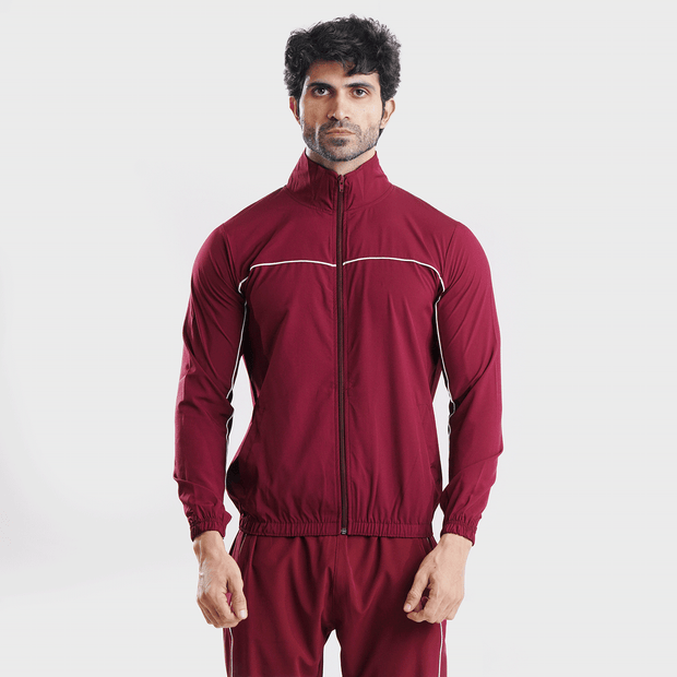 Tf-Premium Maroon Running Piping Jacket V2.O